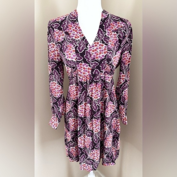Boden Purple Floral Mini Dress - Picture 2 of 10